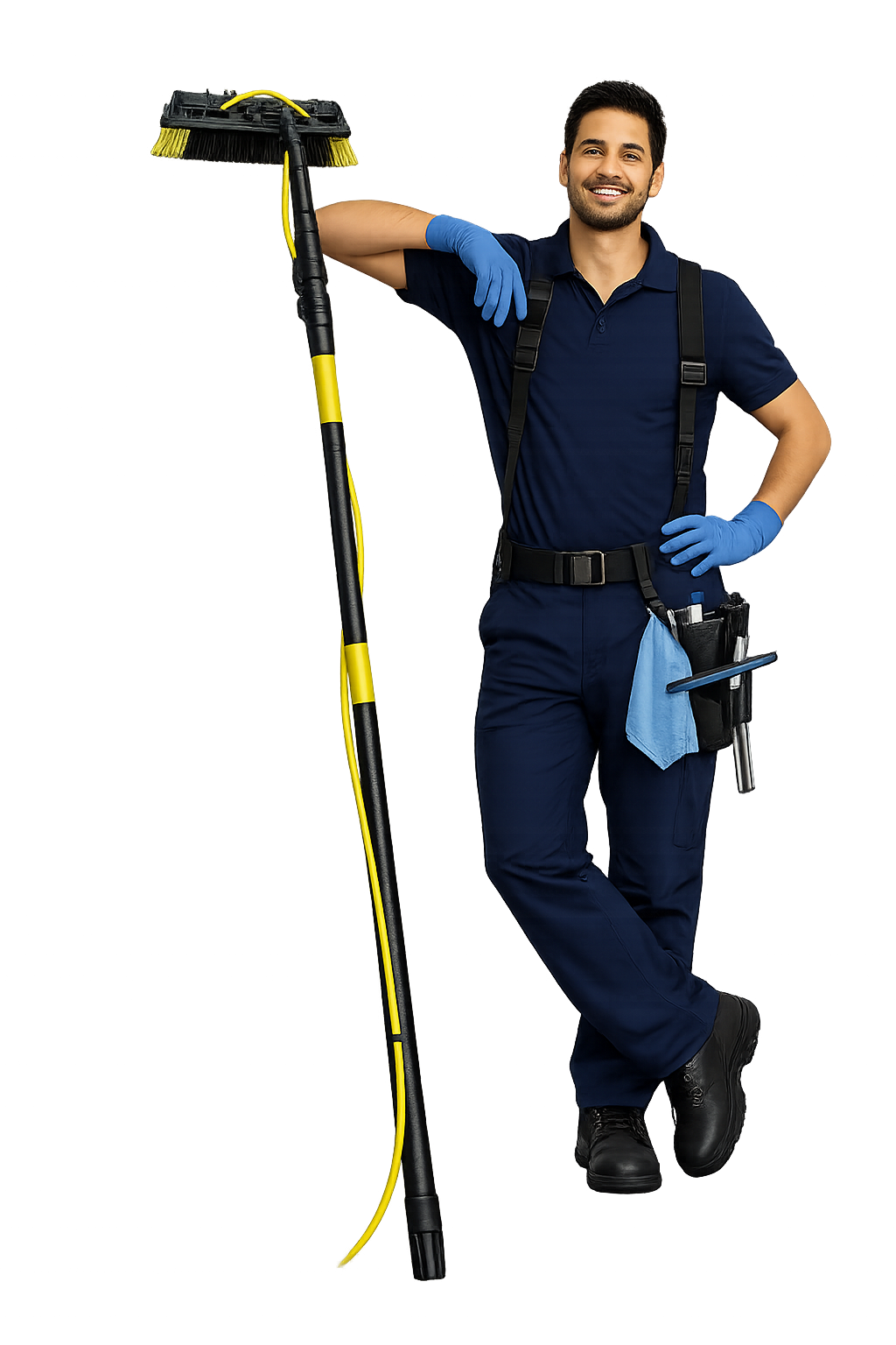 Friendly B&L window cleaner